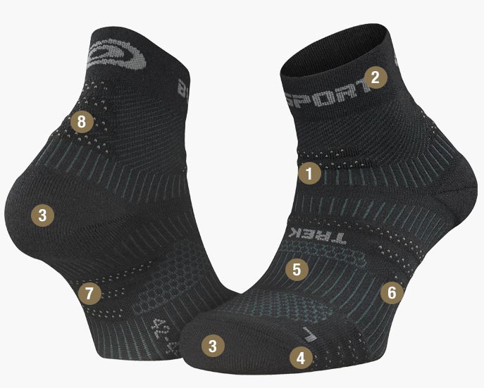 Socks TREK EVO black/grey